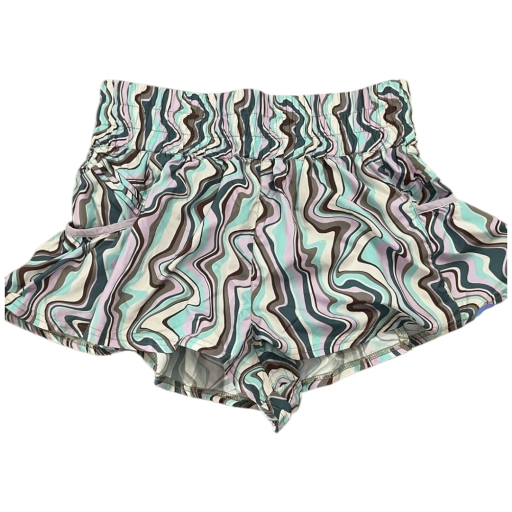 Free People Movement By Free People Get Your Flirt On Printed Shorts•L•NWOT - Picture 9 of 9